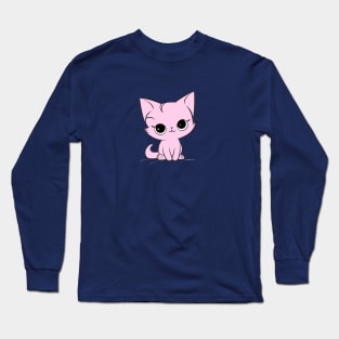 Сute  pink kitten Long Sleeve T-Shirt